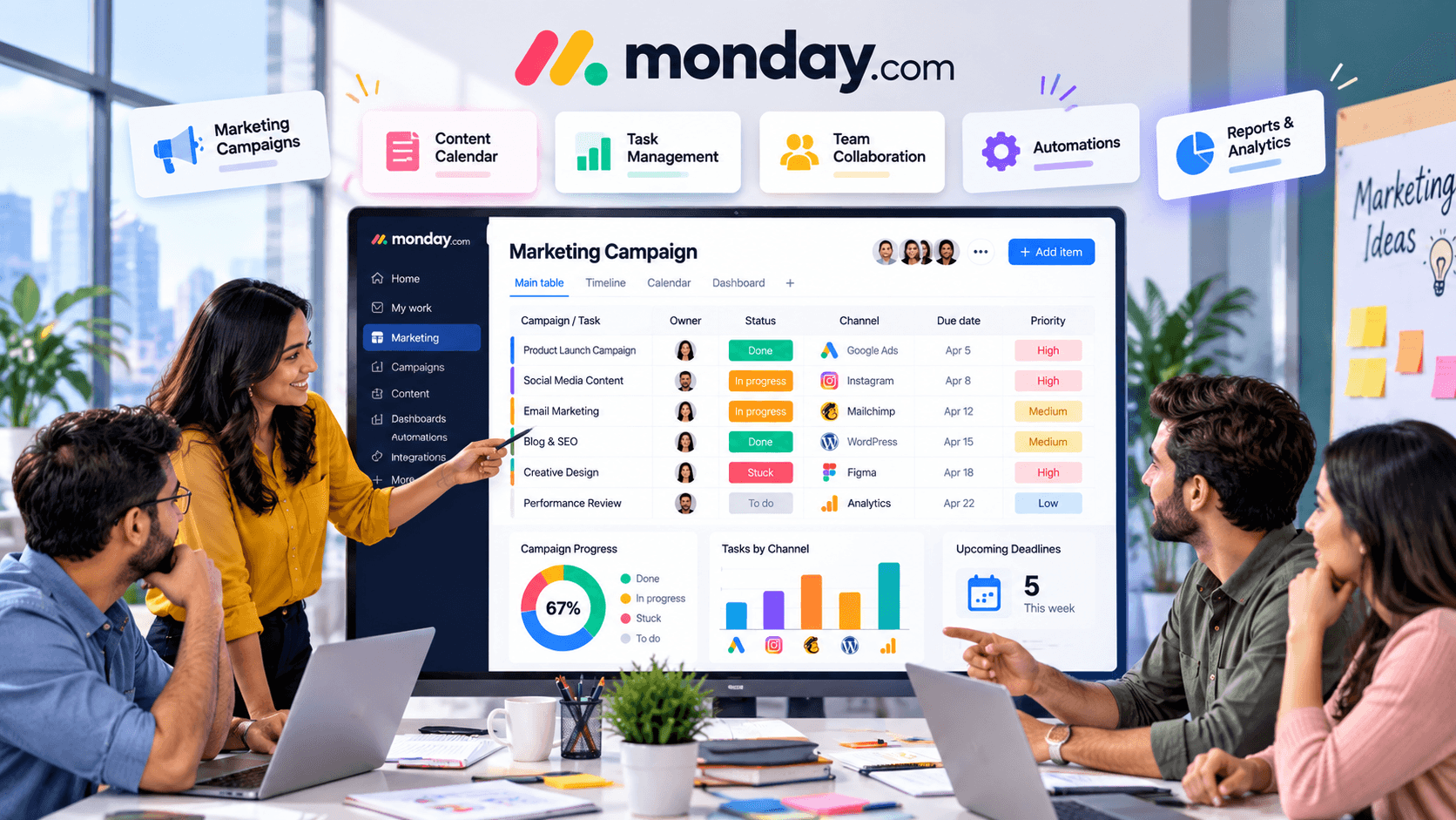 monday.com for Marketing Teams: How to Manage Campaigns & Projects